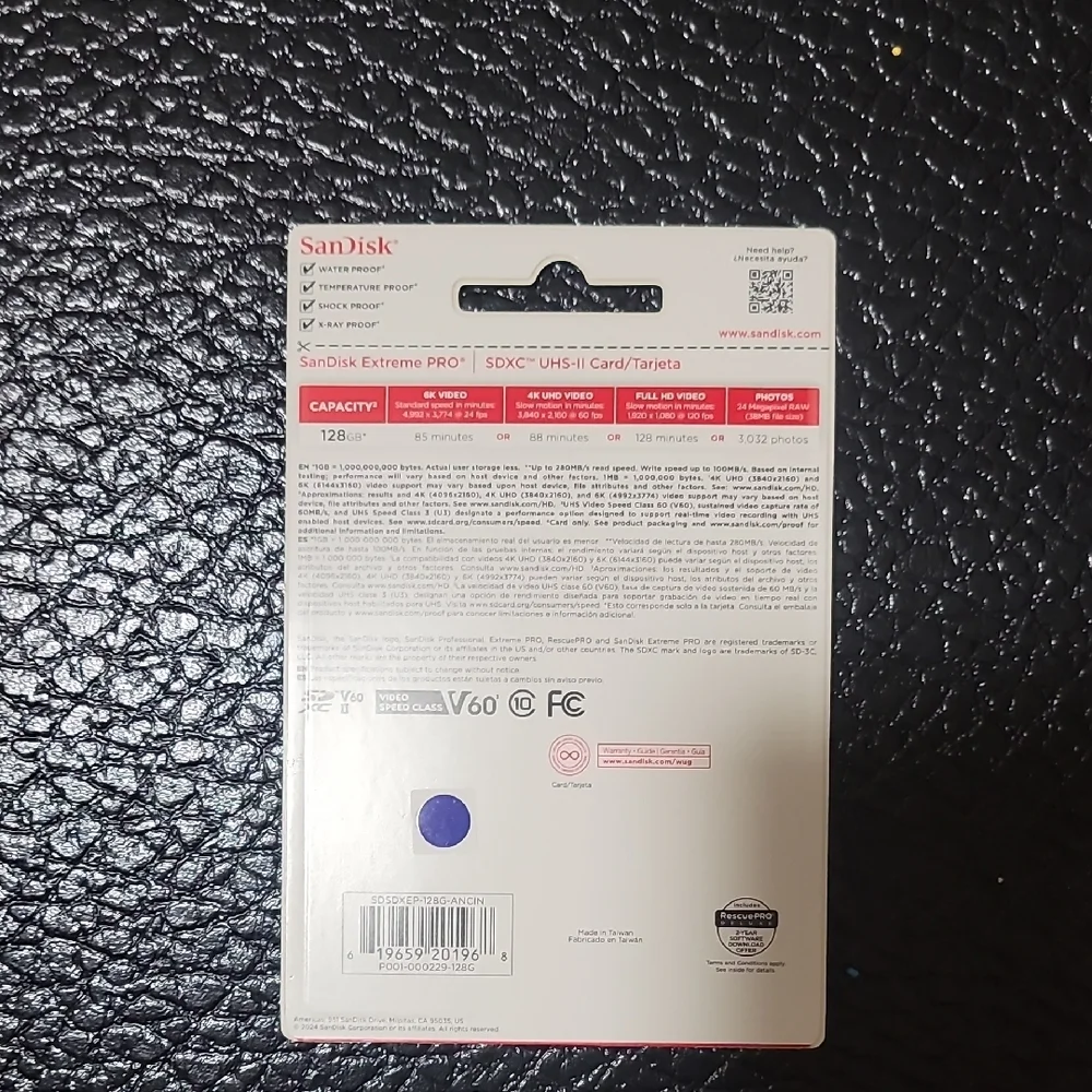 SanDisk Extreme PRO 128GB 280x Speed SDXC - SDSDXEP-128G-ANCIN